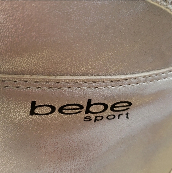 Bebe Silver Retro Charlane Sport High-Top Sneakers Size 9 - Picture 10 of 16